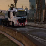کشنده بنز آکتروس + تریلر سنگین برای Gta V
